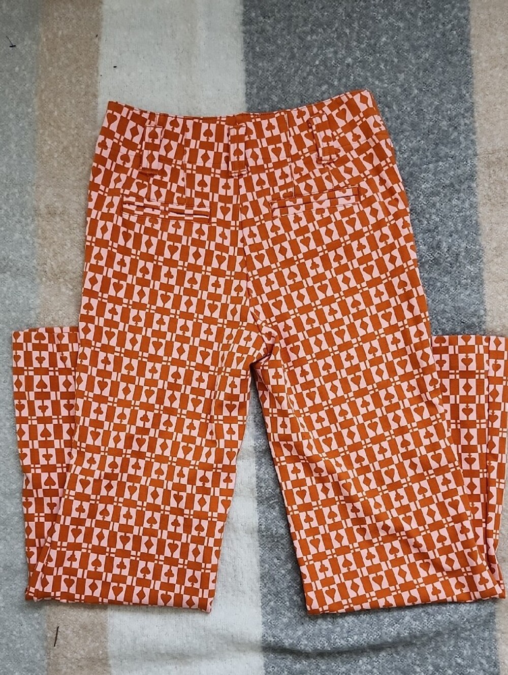 Anthropologie Maeve "The Naomi" High-Rise Wide-Leg Flare Pants Sz 4 RetroStyle - Picture 9 of 11